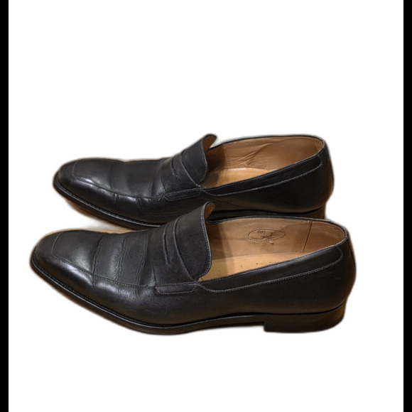 Mezlan Impronta Newport Penny Loafer Dress Shoes Mens 9 M Black Leather 8/57 - Picture 13 of 16